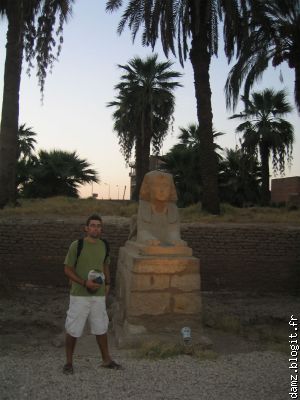 Un touriste avec un sphinx