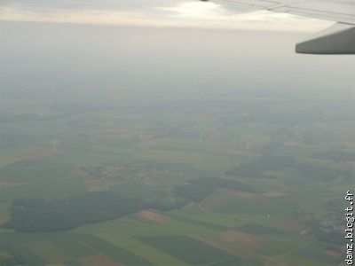 Des éoliennes, en France, vue de l'avion