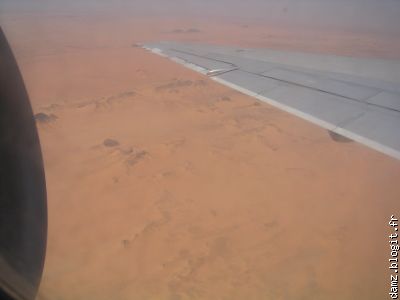 Le désert libyien vu de l'avion